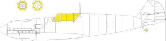Mask 1/48 Bf 109E-4/7 TFace for Tamiya