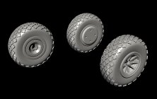 1/72 Curtiss P-40 Wheels-Cross Tread