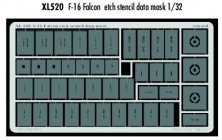 1/32 Lockheed-Martin F-16CJ/F-16I etched stencil data paint mask