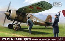1/32 PZL P.11c Polish Fighter with Pilot & Ground Crew