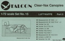 Falcon 1/72 Luftwaffe Part 3 - Verrières vacuformées Falcon 1/72 Luftwaffe Part 3 - Verrières vacuformées