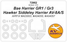 1/72 Harrier GR1 / GR3 / Av-8A/S masks for Airfix