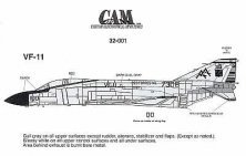 Cam Decals 1/32 F-4J Phantom VF-11 Red Rippers