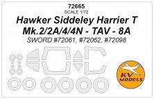 1/72 Hawker Siddeley Harrier T Mk.2/2A/4/4N Tav 8A masks