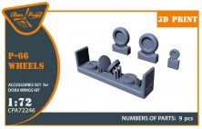 CLEAR PROP 1/72 Vanguard P-66/Mk.1/J10 Set de roues CLEAR PROP 1/72 Vanguard P-66/Mk.1/J10 Set de roues