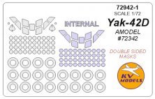 1/72 Yakovlev Yak-42D Double-sided and wheels masks