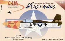 Abziehbilder P-51B Mustang 1/24 362FS/357FG John Pugh