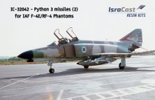 Isradecal Rafael Python 3 Missiles IAF F-4E/RF-4E 1/32