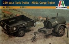 1/35 US 250 Gallon Tank Trailer & M101 Cargo Trailer