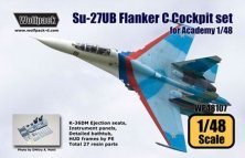 1/48 Su-27UB Flanker C Cockpit set (Academy)