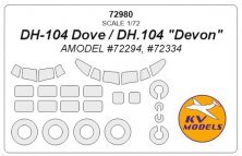 1/72 De Havilland DH-104 Dove, DH.104 Devon masks