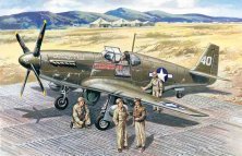 1/48 North-American P-51B Mustang USSAF with USAAF personnel