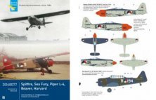 1/48 KLU Spitfire, Sea Fury, Piper L-4, Beaver, Harvard