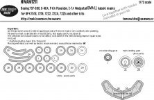 1/72 Mask B737-800, C-40A, P-8A, E-7A SMALL for BPK