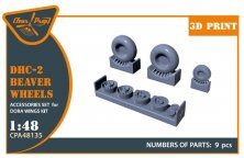 CLEAR PROP 1/48 DHC-2 Beaver Ensemble Roues DORA