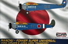 KORA MODEL Fokker Super Universal Manchuria 1/72