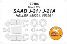 1/72 Saab J-21 / J-21A mask for Heller