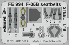 1/48 F-35B seatbelts STEEL