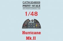 1/48 Instrumental panel Hawker Hurricane MK.II