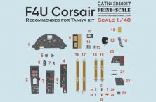 1/48 Instrument panel Vought F-4U Corsair for Tamiya