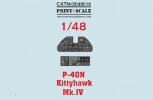 1/48 Instrumental panel Curtiss P-40N Kittyhawk Mk.lV
