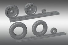 1/48 Grumman Avenger Resin Rims And Elastic Rubber Wheels