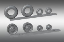 1/48 Grumman F-14A/F-14B Tomcat Resin Rims And rubber wheels