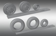 1/48 Locheed-Martin F-35A Lightning Resin Rims And rubber wheels
