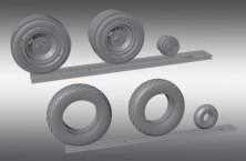 1/48 Boeing B-17F/B-17G Flying Fortress wheels