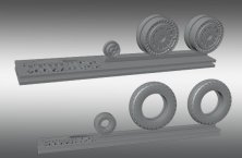 1/72 Grumman Avenger Resin Rims And Elastic Rubber Wheels