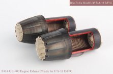 1/48 F/A-18E/F/A-18F Super Hornet closed Nozzle Set & After Burn