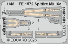 1/48 Spitfire Mk.IXe seatbelts STEEL for Airfix