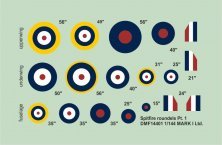 1/144 Supermarine Spitfire roundels & fin flashes, Pt.1