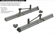 Brassin 1/72 P-51D bazooka rocket launcher for Eduard