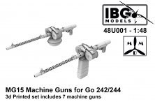 1/48 MG15 Machine Guns for the Gotha Go-242/2Go-44B-1 for Ibg