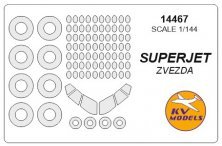 1/144 Sukhoi SUPERJET-100 canopy paint mask And wheel paint mask