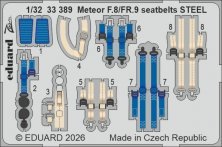 1/32 Meteor F.8/FR.9 seatbelts STEEL for Revell
