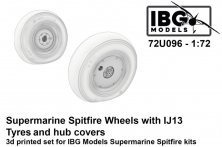 IBG Models Roues Spitfire 1/72 pneus IJ13 couvre-moyeux