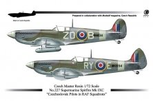 1/72 S.Spitfire Mk IXC CZ Pilots in RAF Squadrons