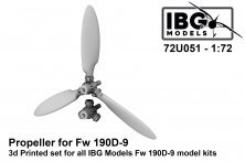 1/72 Propeller Wooden for Focke-Wulf Fw-190D family & decal