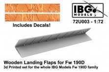 1/72 Wooden landing flaps for Fw 190D