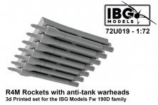 1/72 R4M Rockets with AT warheads for Fw 190D