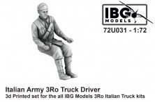 1/72 Italian Army 3Ro Truck Driver