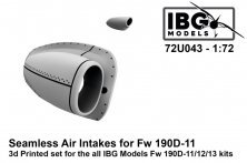 1/72 Fw 190D-11/12/13 Seamless Air Intakes
