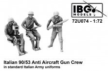 1/72 Italian 90/53 Anti Aircraft Gun Crew 3 figure