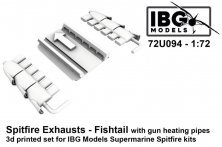�chappements Spitfire Fishtail avec conduites 1/72