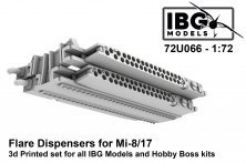 1/72 Mil Mi-8 and Mi-17 Flare Dispensers for Ibg Models and HB