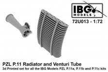 1/72 PZL P.11c Radiator & Venturi Tube