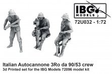 1/72 Italian Autocannone 3Ro da 90/53 crew 3 figures
