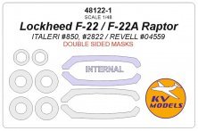 1/48 Lockheed F-22 / F-22A Raptor masks for wheels Double sided
